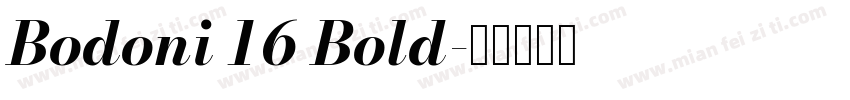 Bodoni 16 Bold字体转换